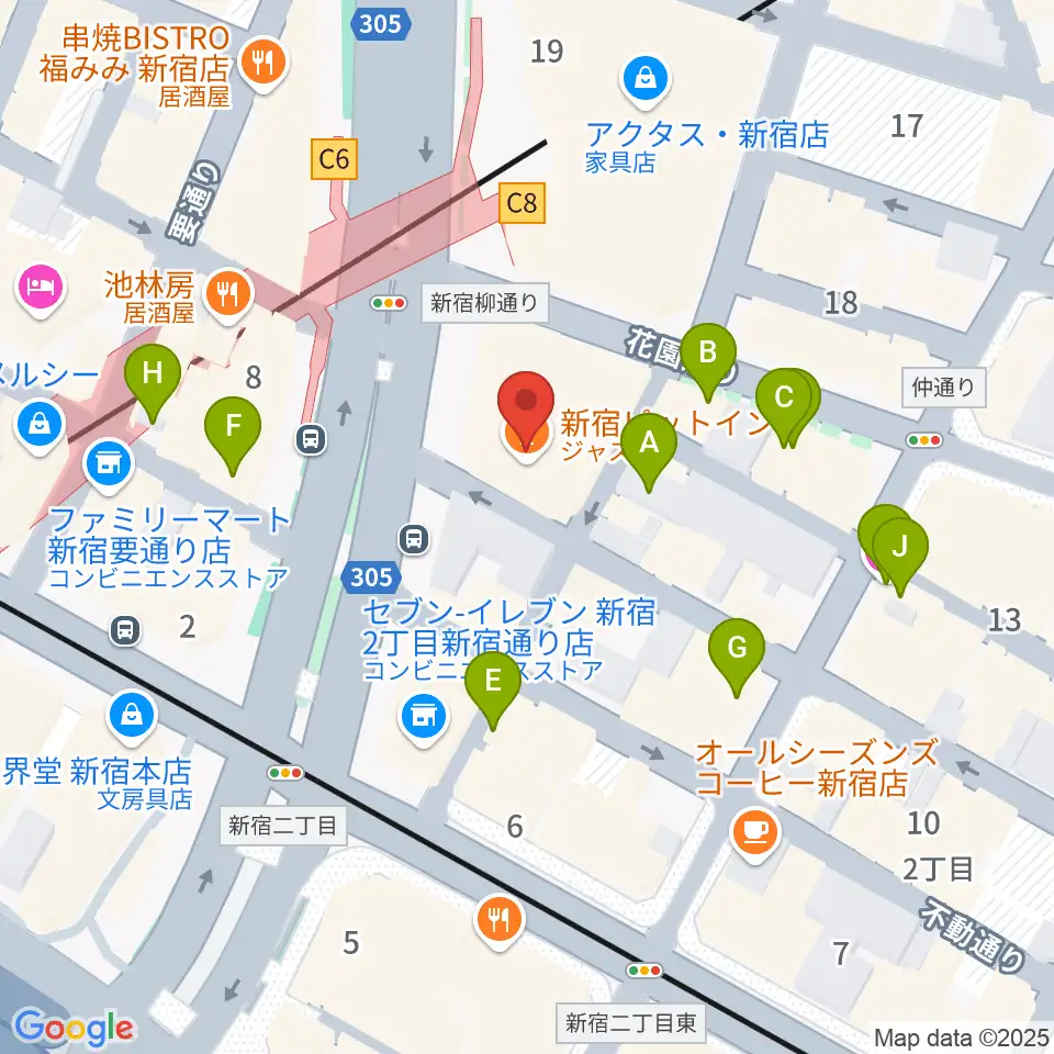 新宿Live Freak周辺のホテル一覧地図
