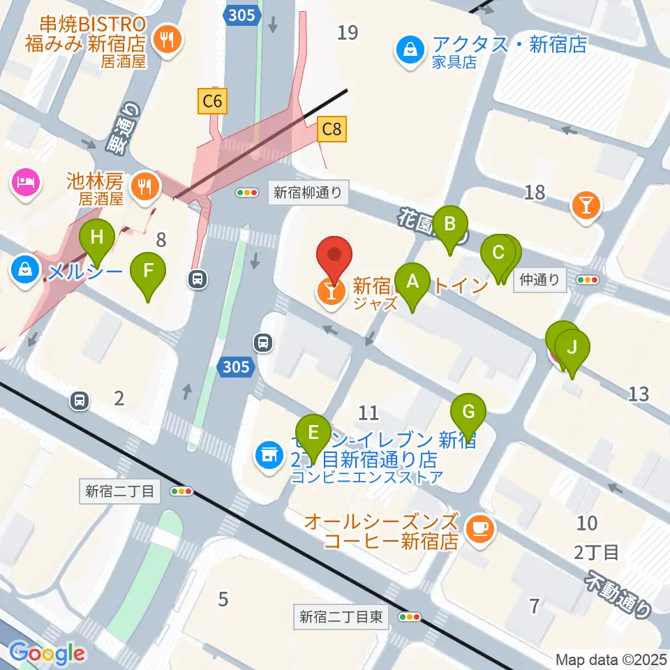 新宿Live Freak周辺のホテル一覧地図