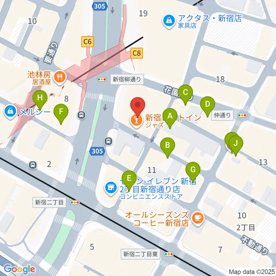 新宿Live Freak周辺のホテル一覧地図