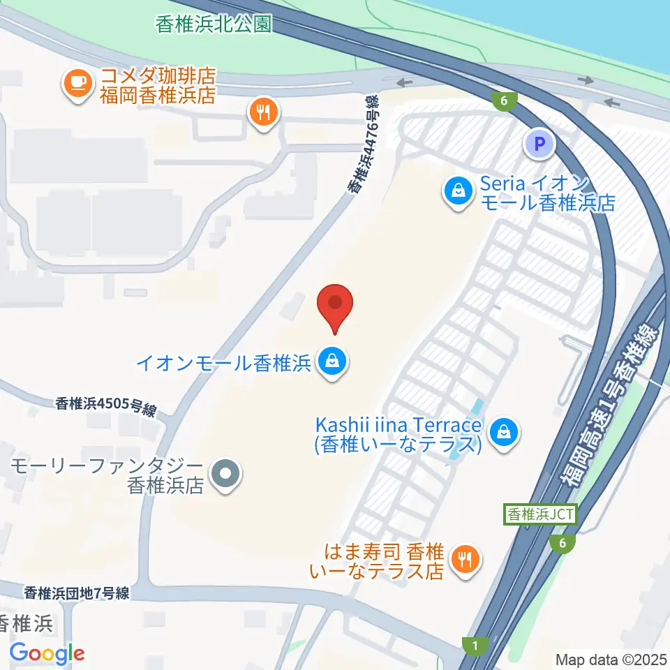 JEUGIAカルチャーセンター イオンモール香椎浜周辺のホテル一覧地図