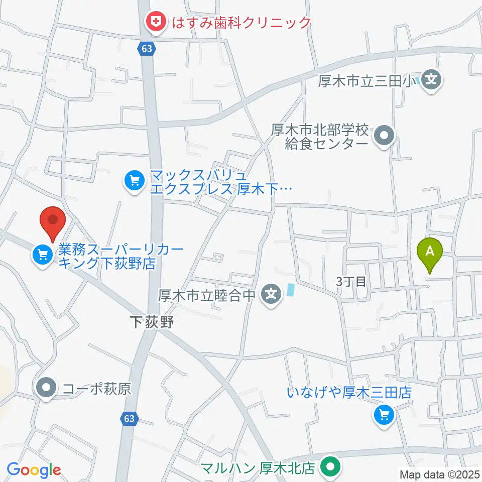 厚木楽器 アミ荻野周辺のホテル一覧地図