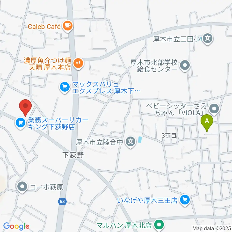 厚木楽器 アミ荻野周辺のホテル一覧地図