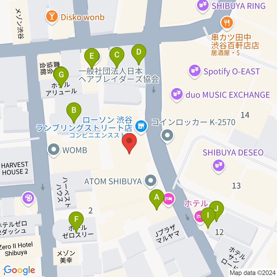 渋谷7th FLOOR周辺のホテル一覧地図