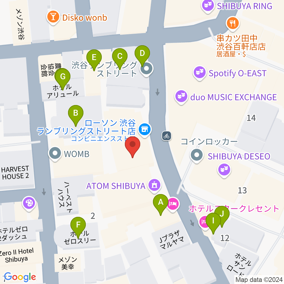 渋谷7th FLOOR周辺のホテル一覧地図