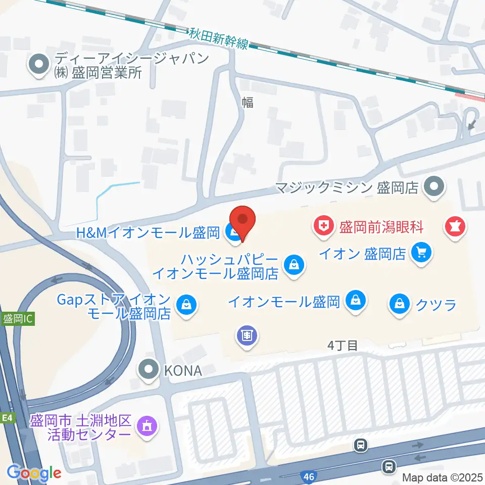 タワーレコード盛岡店周辺のホテル一覧地図