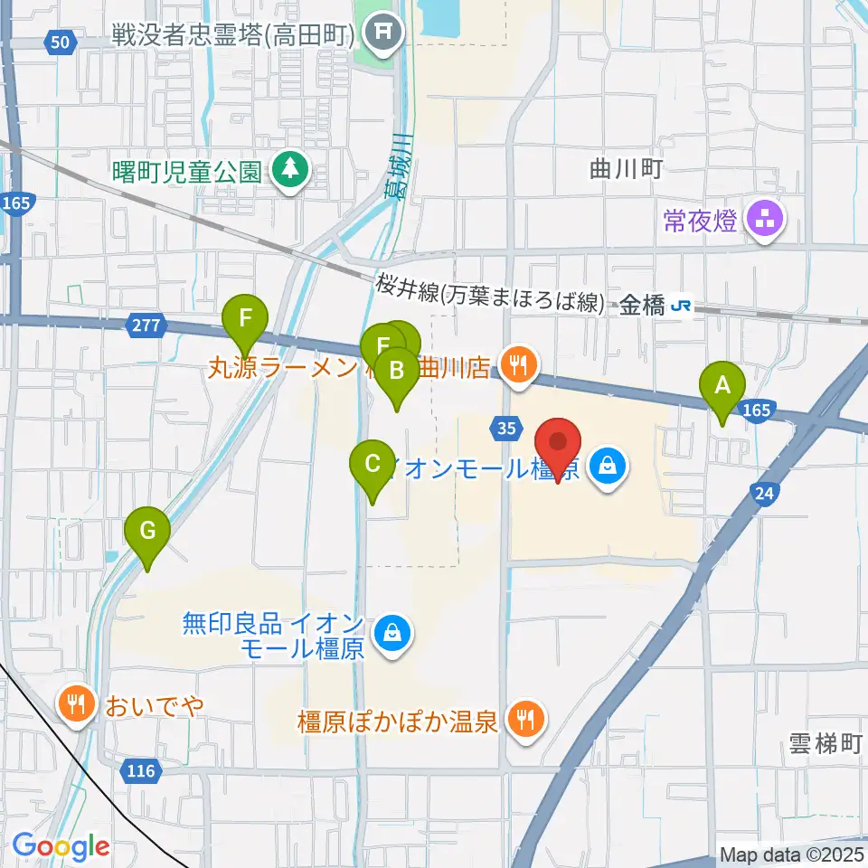 JEUGIAカルチャーセンター イオンモール橿原周辺のホテル一覧地図