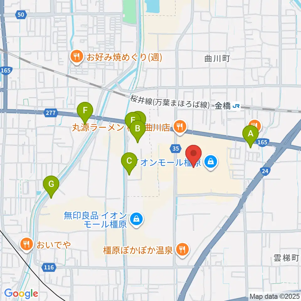 JEUGIAカルチャーセンター イオンモール橿原周辺のホテル一覧地図
