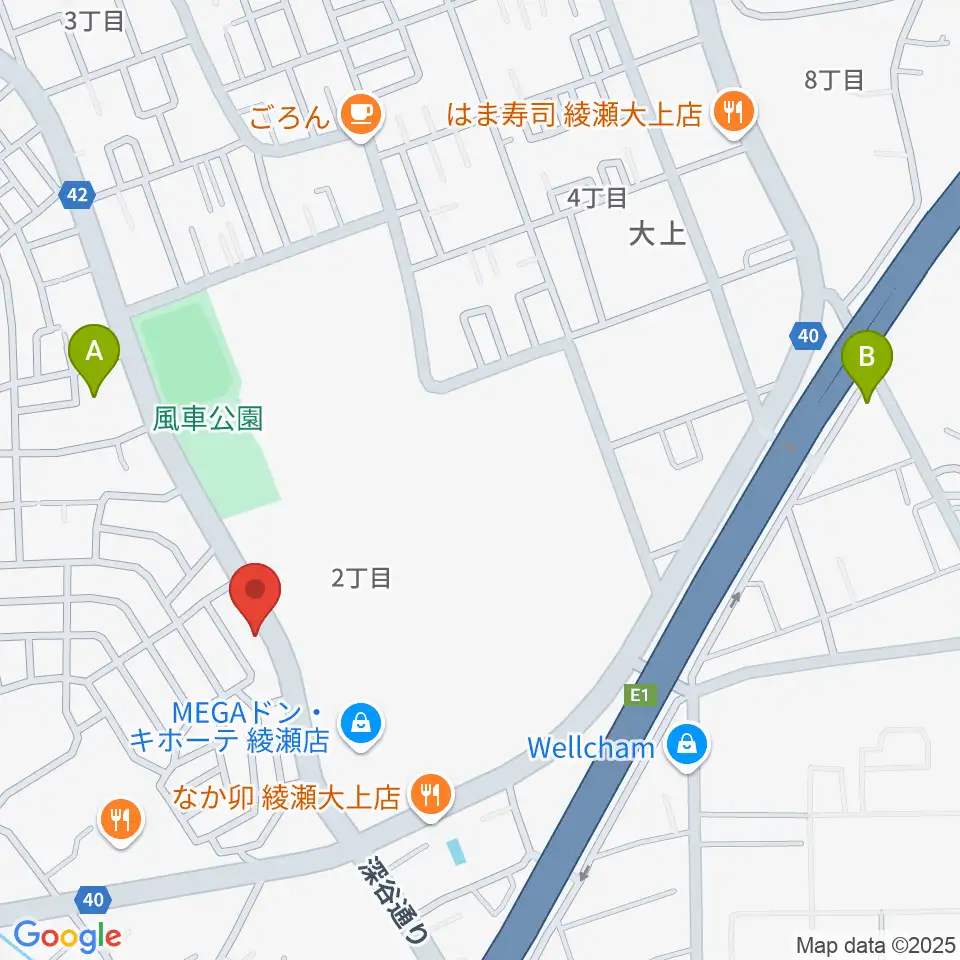 厚木楽器 アミ綾北周辺のホテル一覧地図
