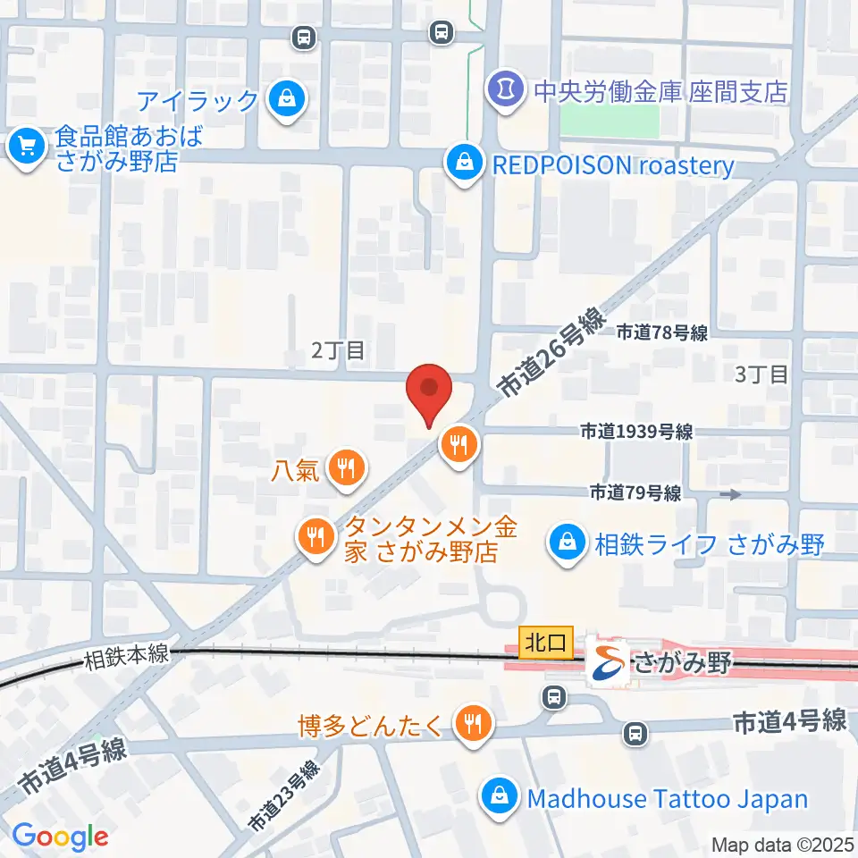 厚木楽器 アミさがみ野周辺のホテル一覧地図
