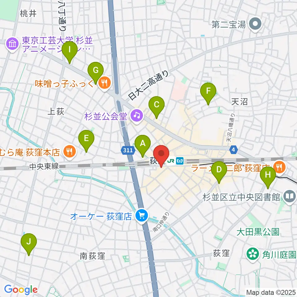 RGSギタースクール周辺のホテル一覧地図