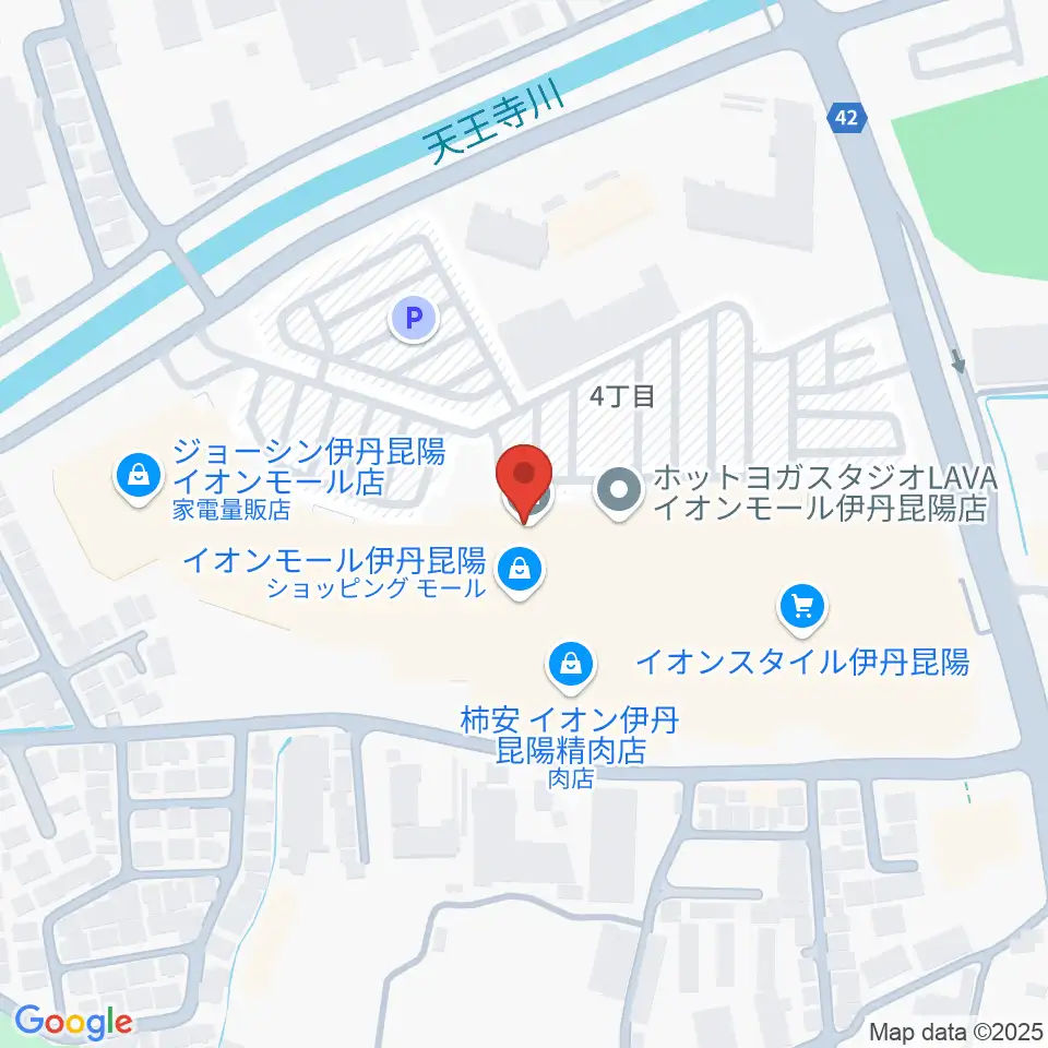 JEUGIAカルチャーセンター イオンモール伊丹昆陽周辺のホテル一覧地図