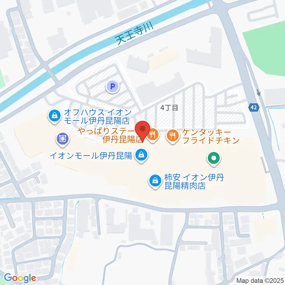 JEUGIAカルチャーセンター イオンモール伊丹昆陽周辺のホテル一覧地図