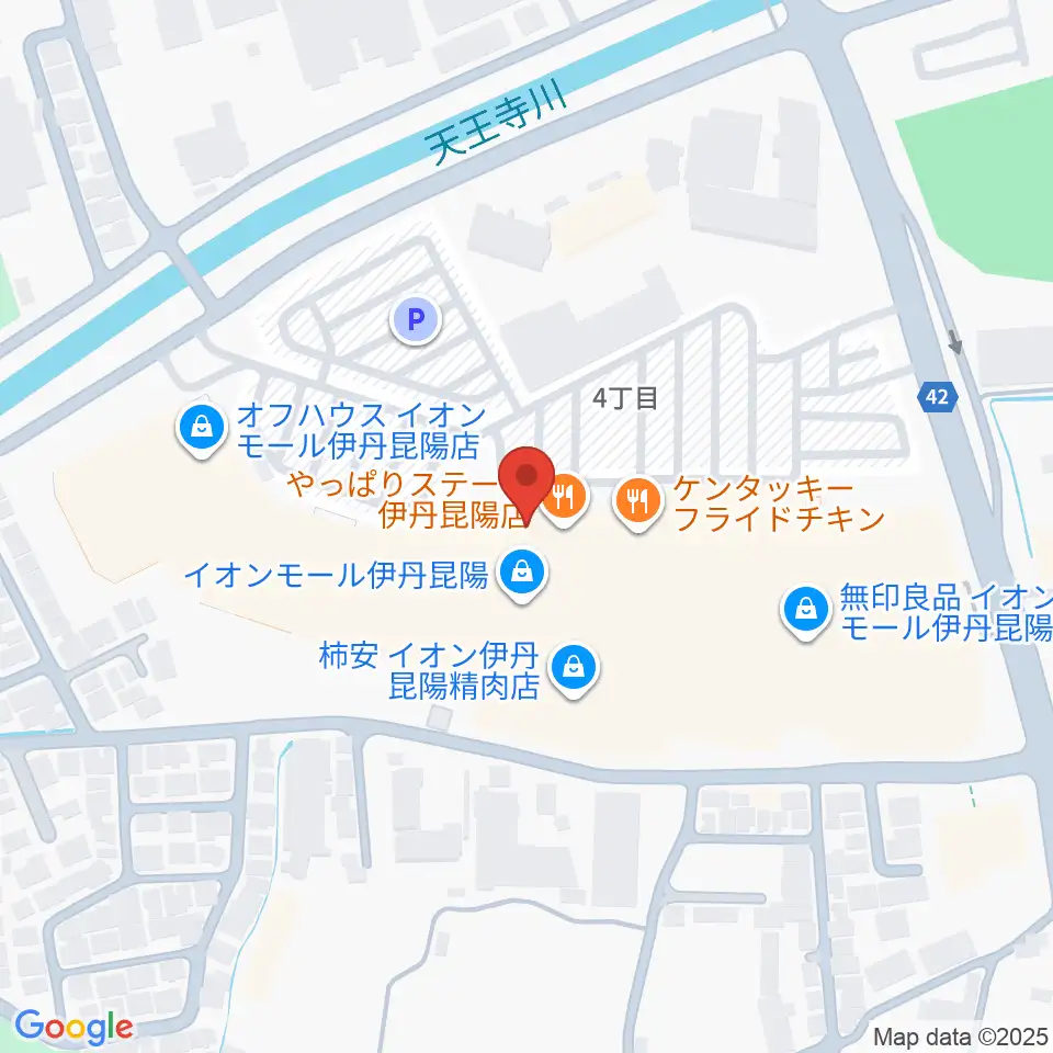 JEUGIAカルチャーセンター イオンモール伊丹昆陽周辺のホテル一覧地図