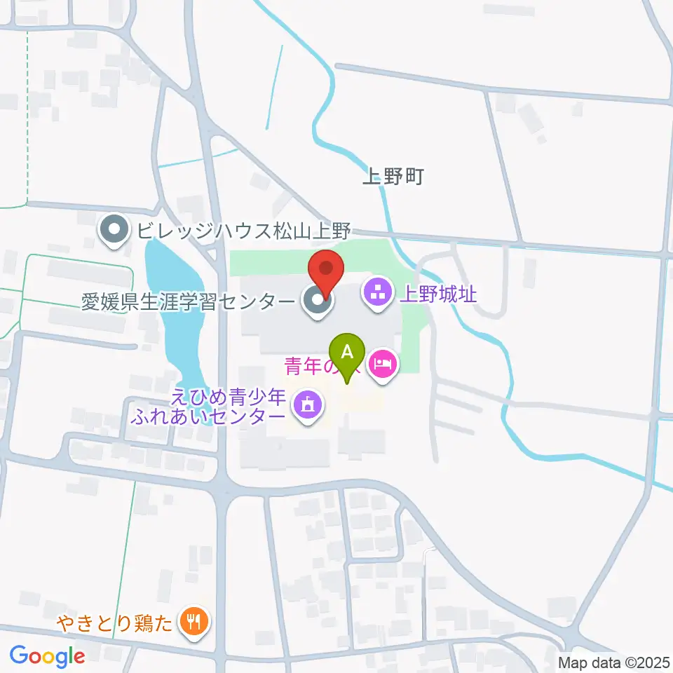 愛媛県生涯学習センター周辺のホテル一覧地図