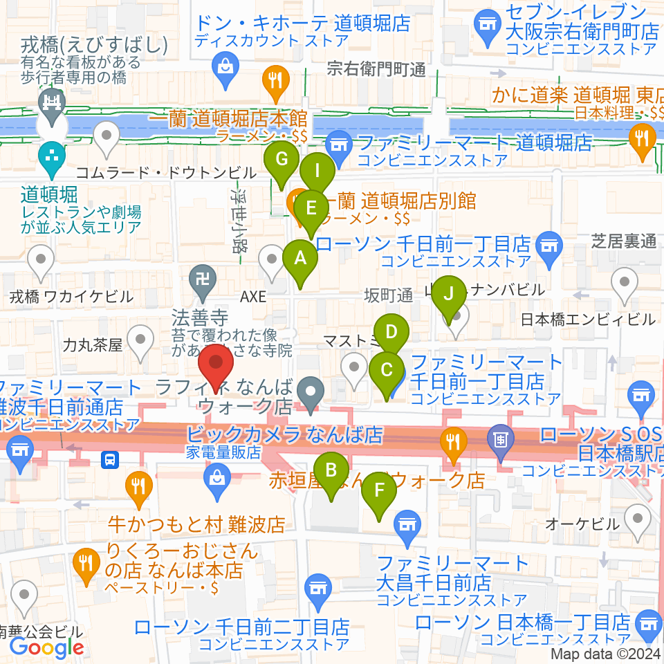 アイオンボーカル教室周辺のホテル一覧地図