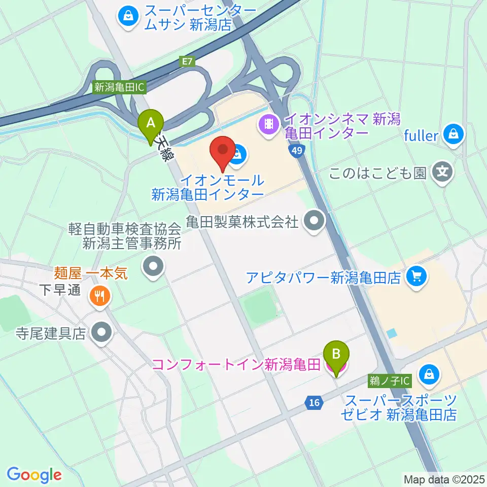 タワーレコード 新潟店周辺のホテル一覧地図