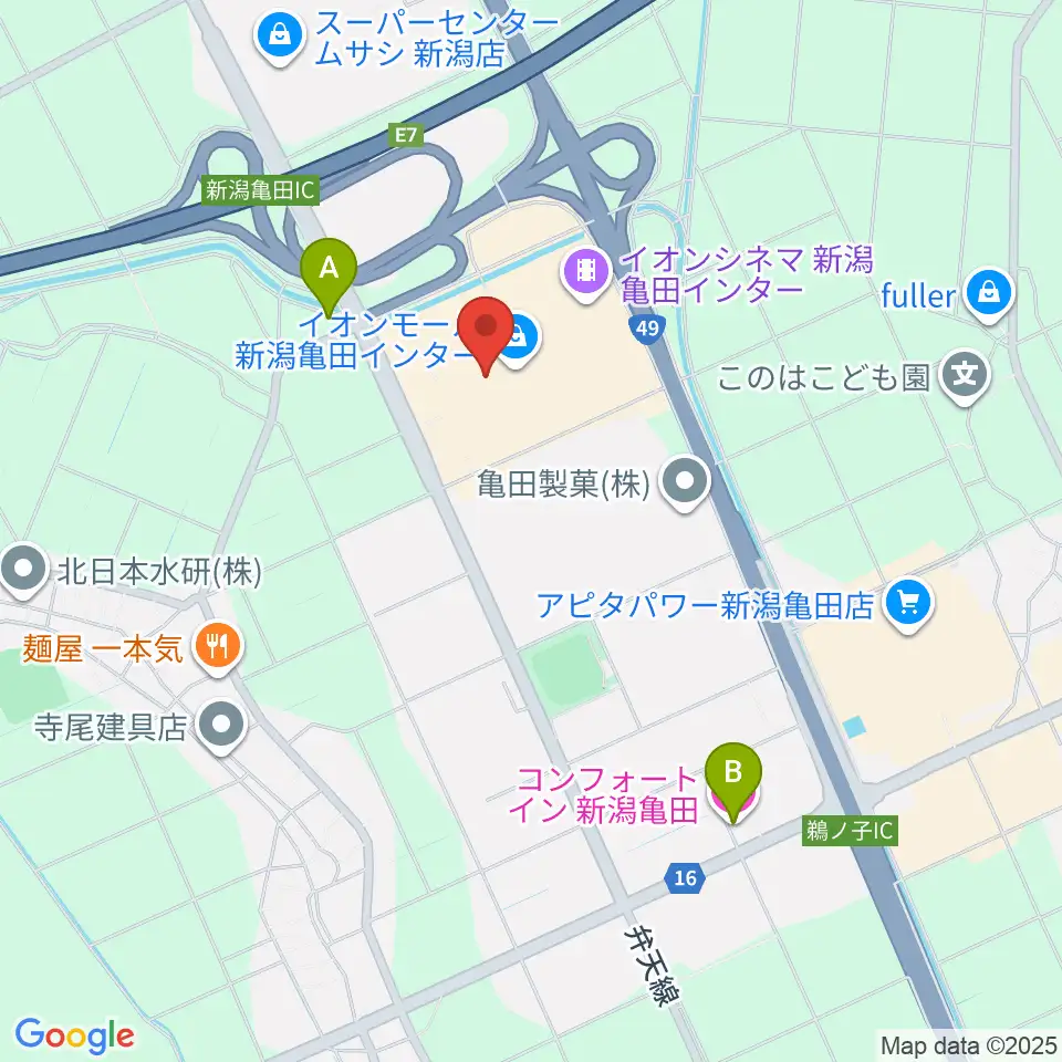 タワーレコード 新潟店周辺のホテル一覧地図