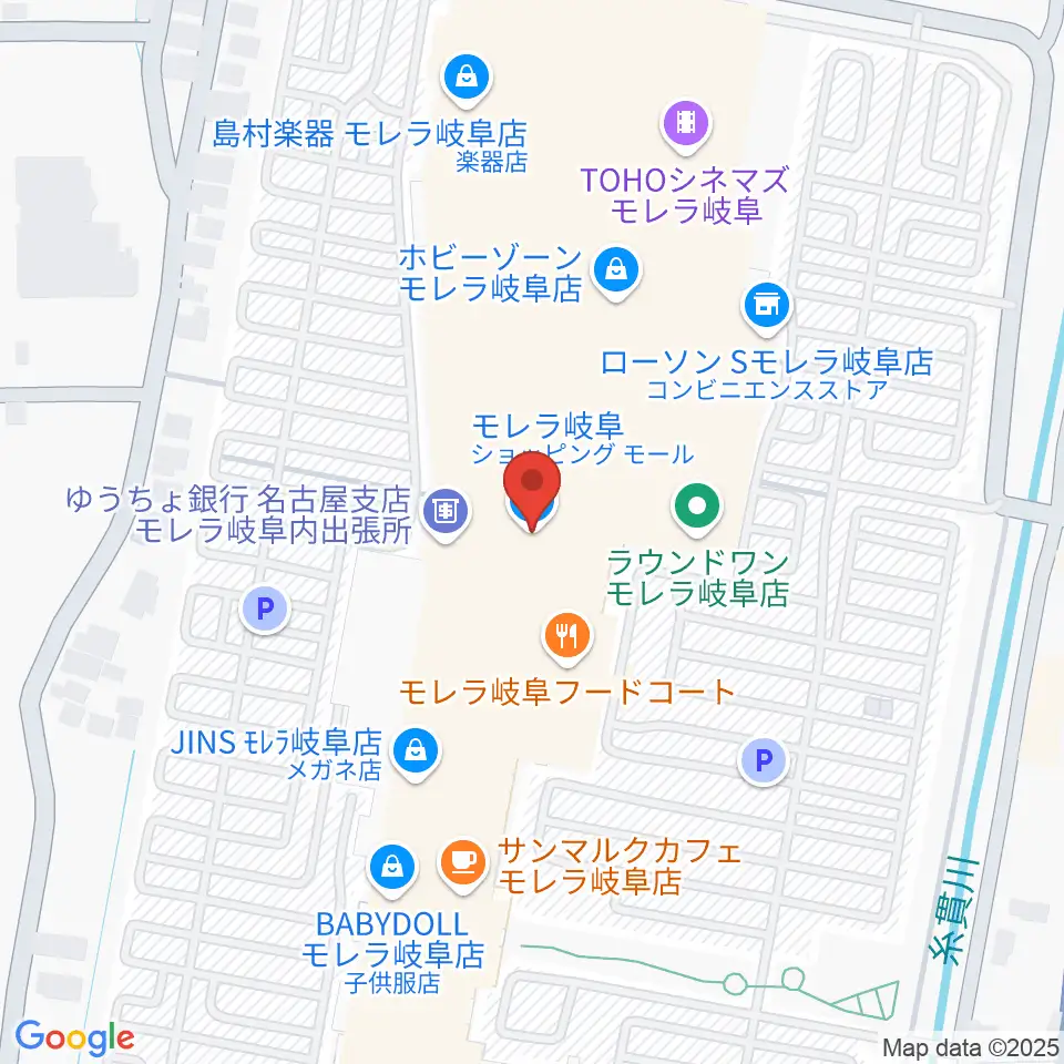 タワーレコード モレラ岐阜店周辺のホテル一覧地図