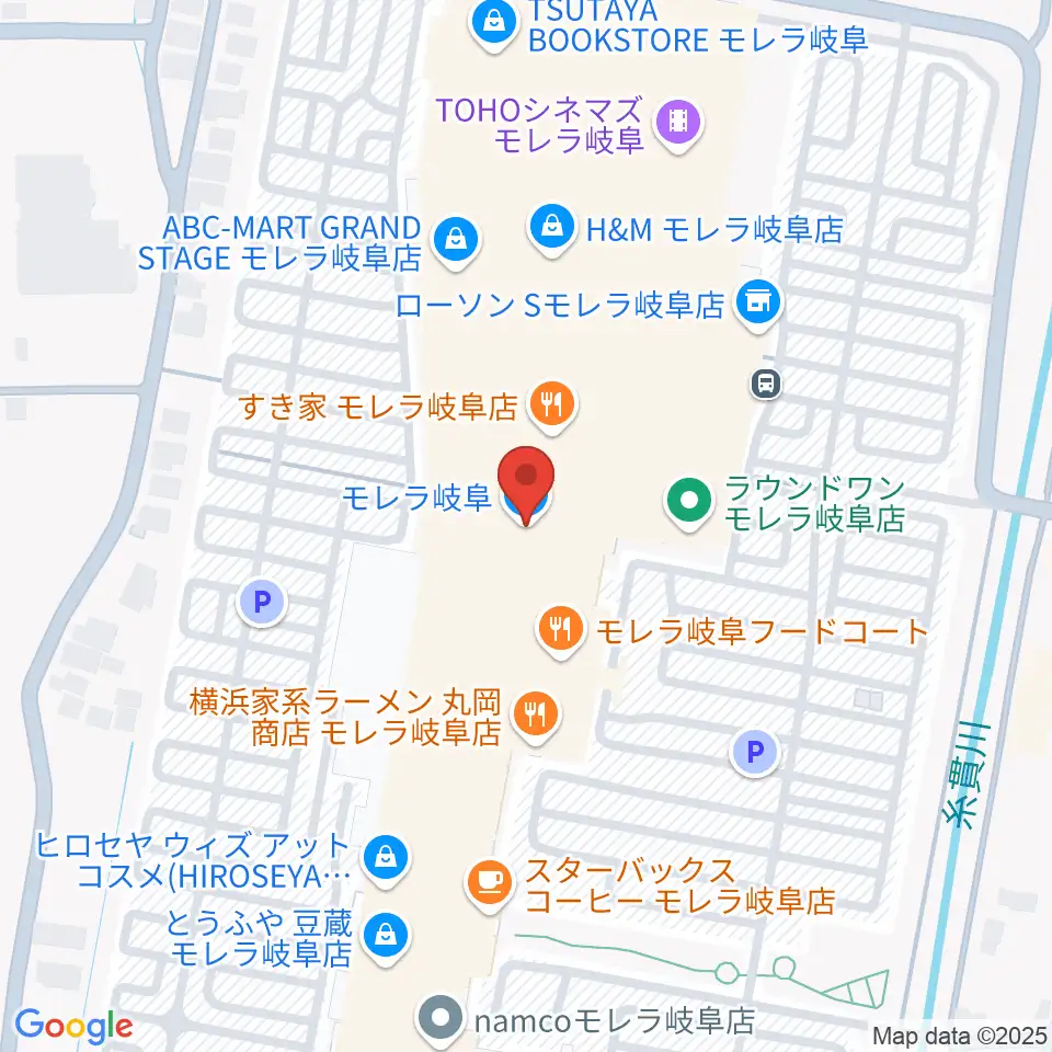 タワーレコード モレラ岐阜店周辺のホテル一覧地図