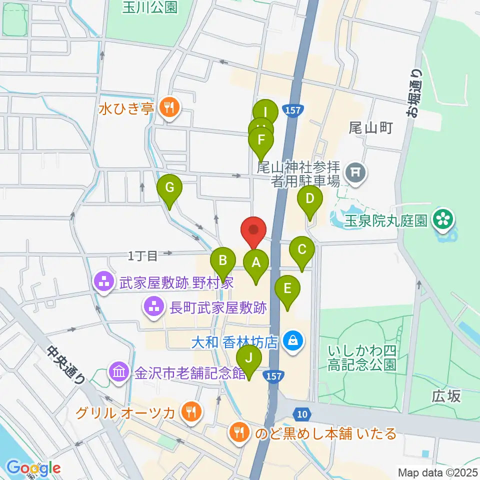 北國新聞文化センター 金沢本部教室周辺のホテル一覧地図