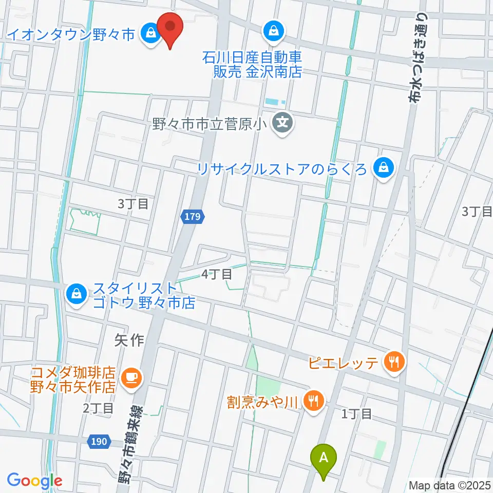 北國新聞文化センター イオンタウン野々市スタジオ周辺のホテル一覧地図
