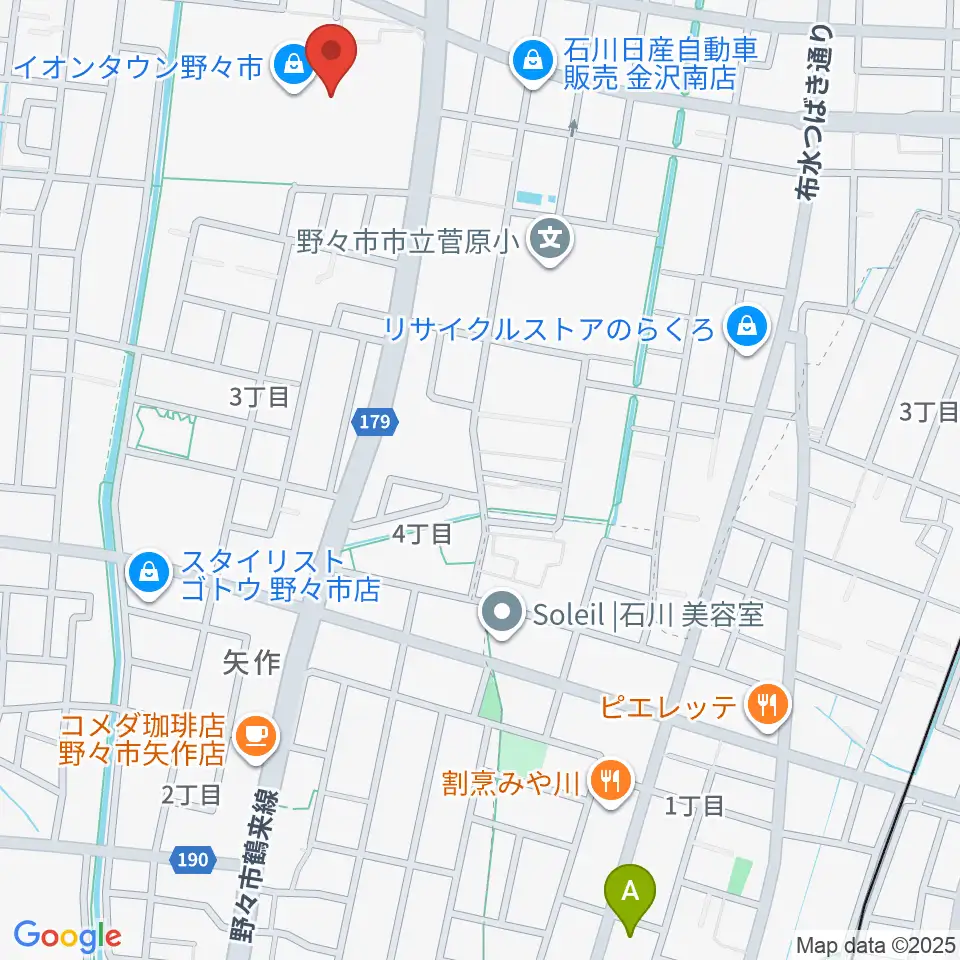 北國新聞文化センター イオンタウン野々市スタジオ周辺のホテル一覧地図