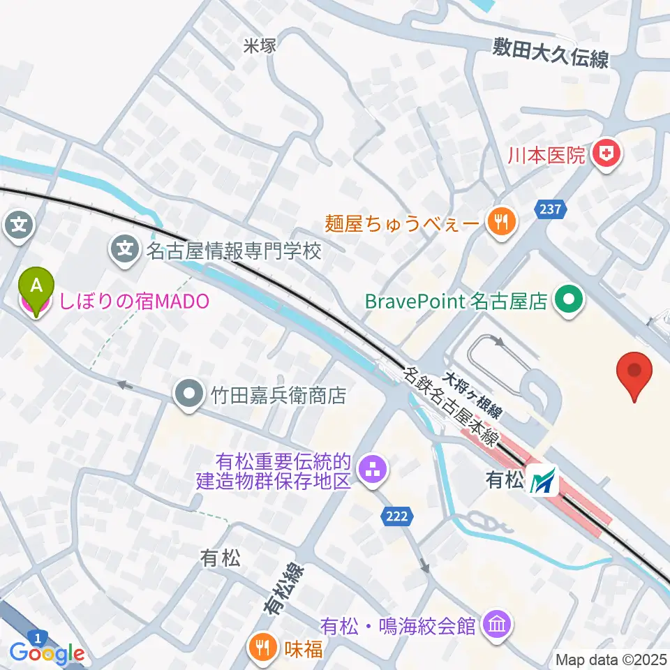 JEUGIAカルチャーセンター イオンタウン有松周辺のホテル一覧地図