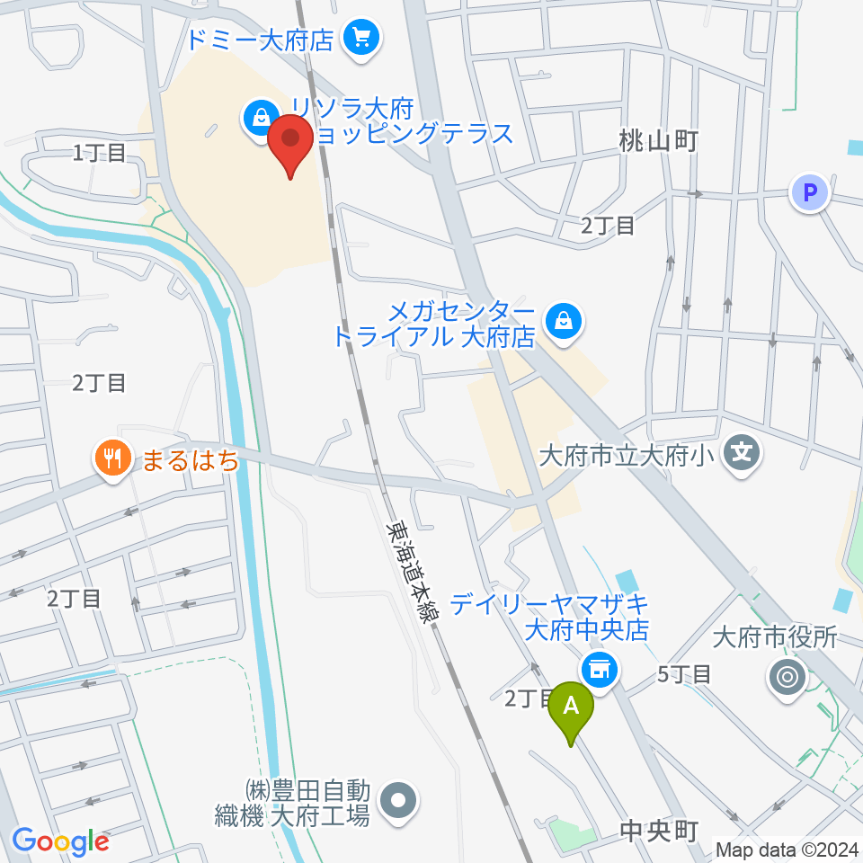 JEUGIAカルチャーセンター リソラ大府周辺のホテル一覧地図