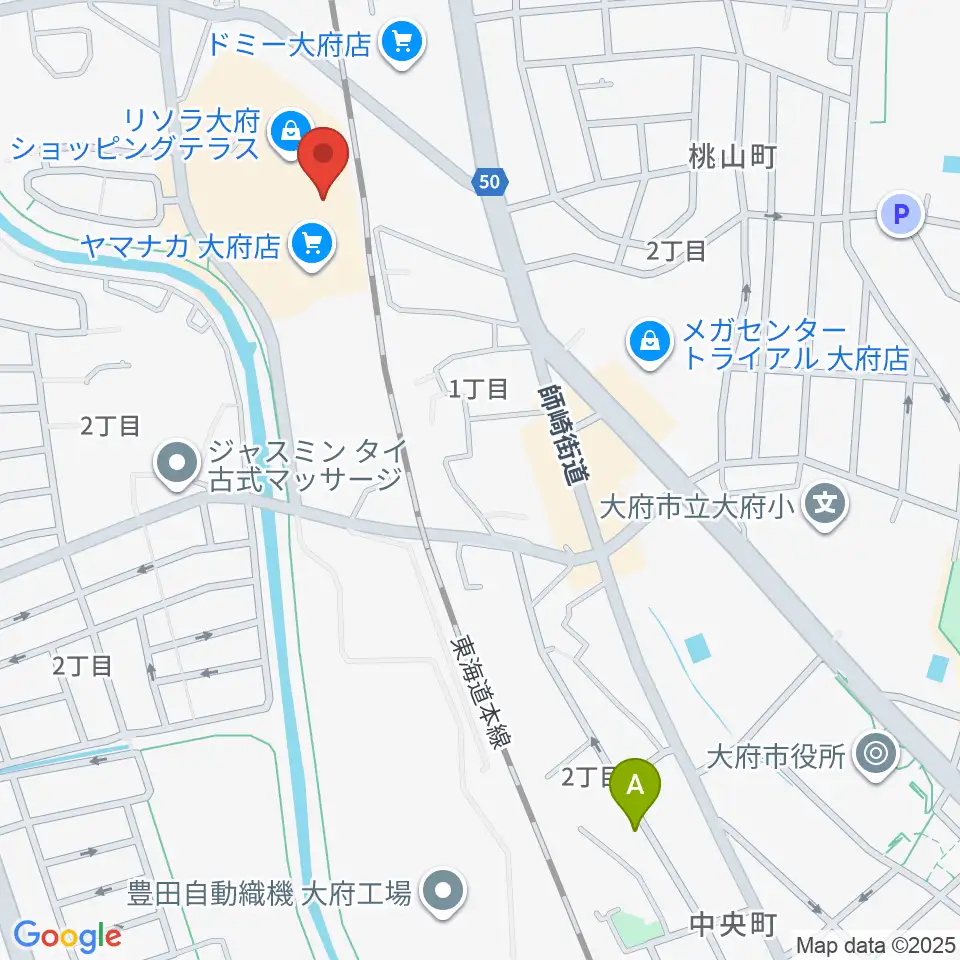 JEUGIAカルチャーセンター リソラ大府周辺のホテル一覧地図