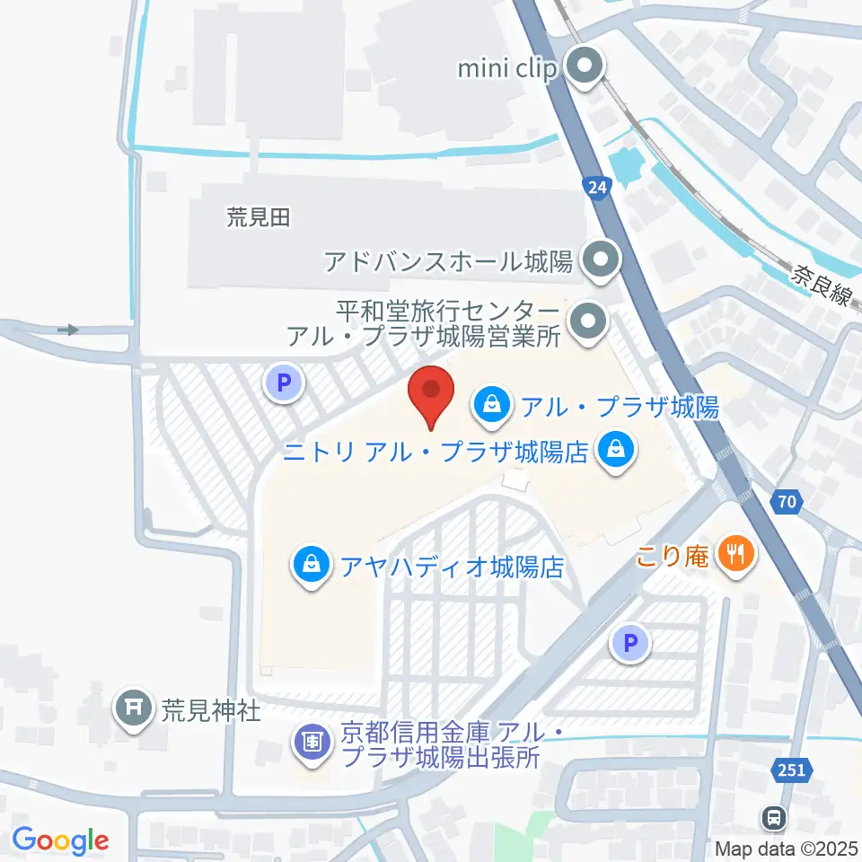 JEUGIAカルチャーセンター アル・プラザ城陽周辺のホテル一覧地図
