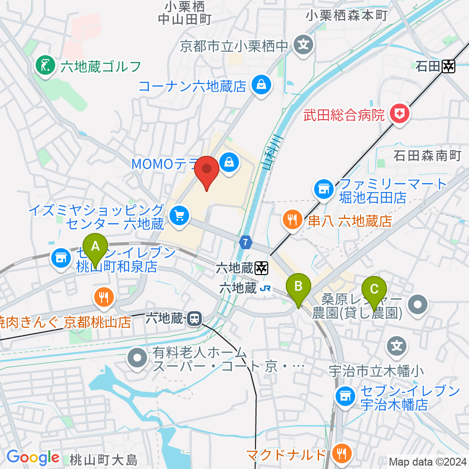 JEUGIAカルチャーセンター MOMOテラス周辺のホテル一覧地図