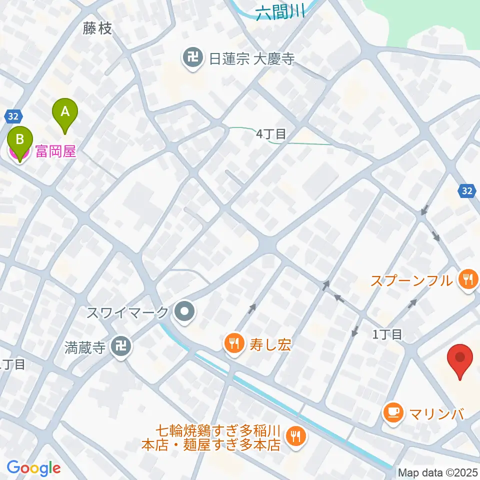 藤枝市民会館周辺のホテル一覧地図