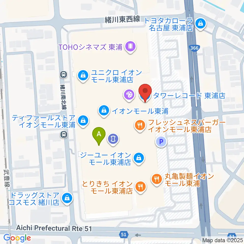 タワーレコード東浦店周辺のホテル一覧地図