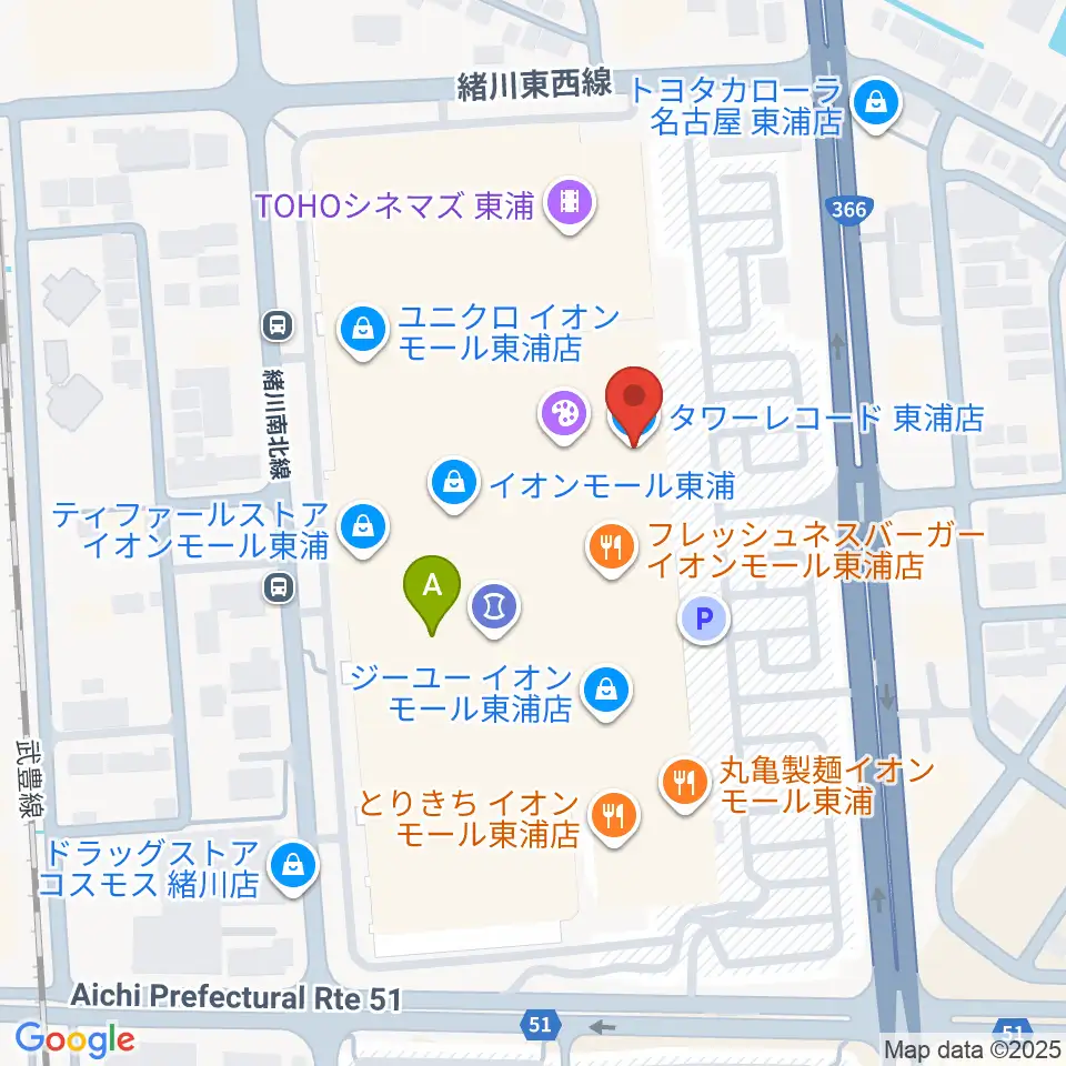 タワーレコード東浦店周辺のホテル一覧地図