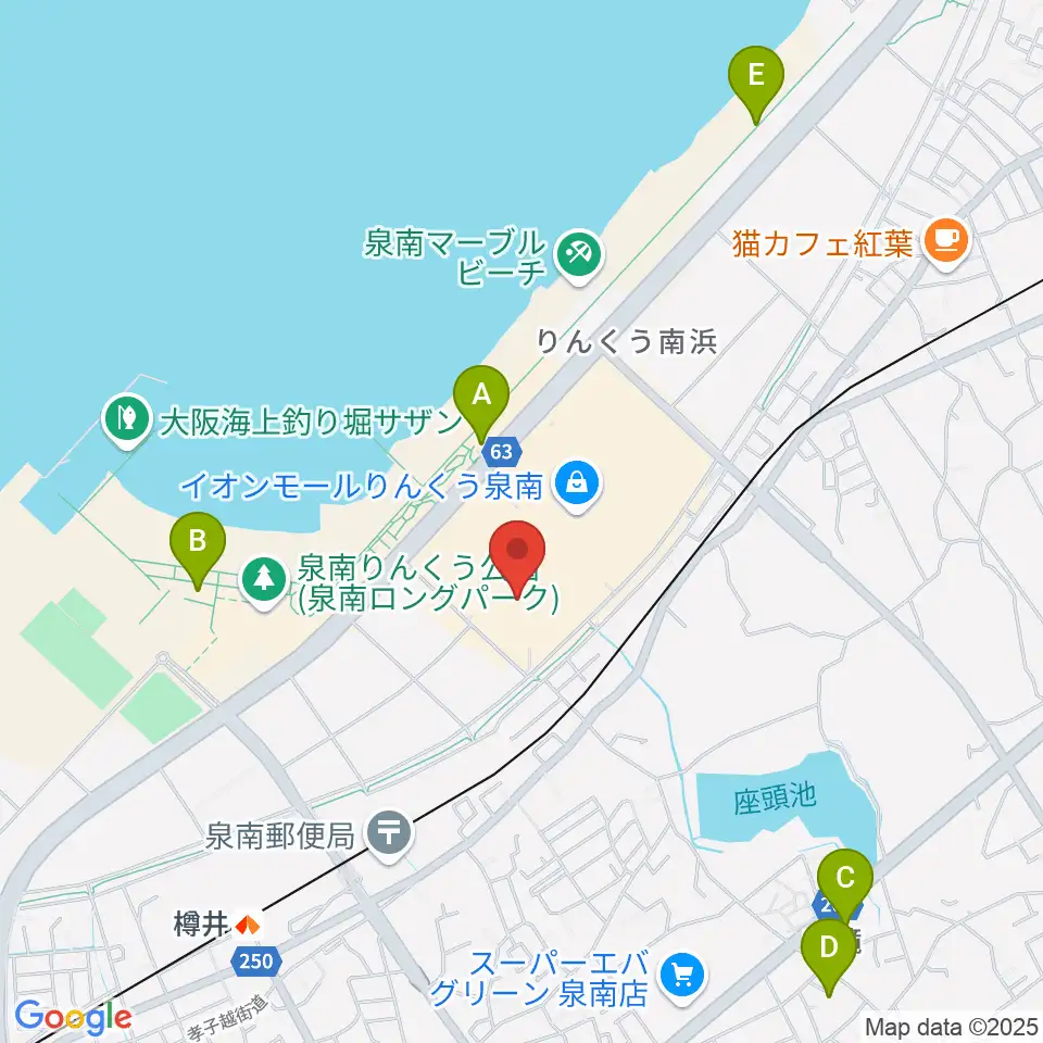JEUGIAカルチャーセンター イオンモールりんくう泉南周辺のホテル一覧地図