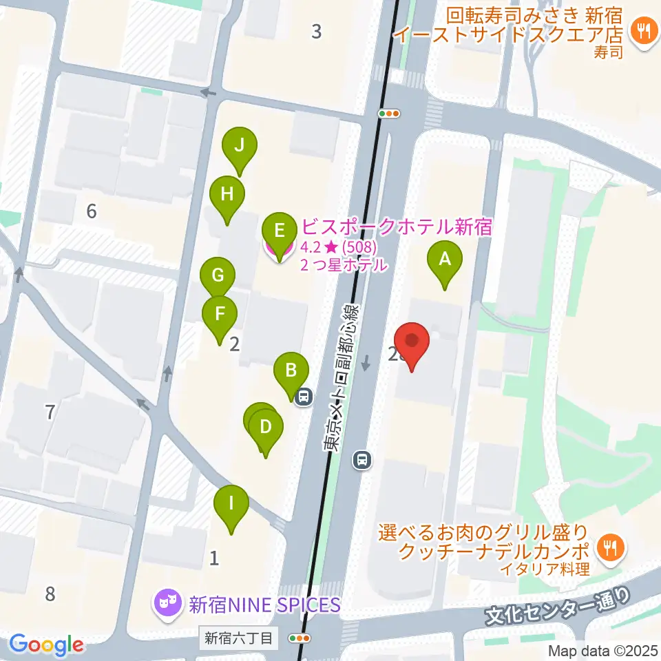 新宿SACT!周辺のホテル一覧地図