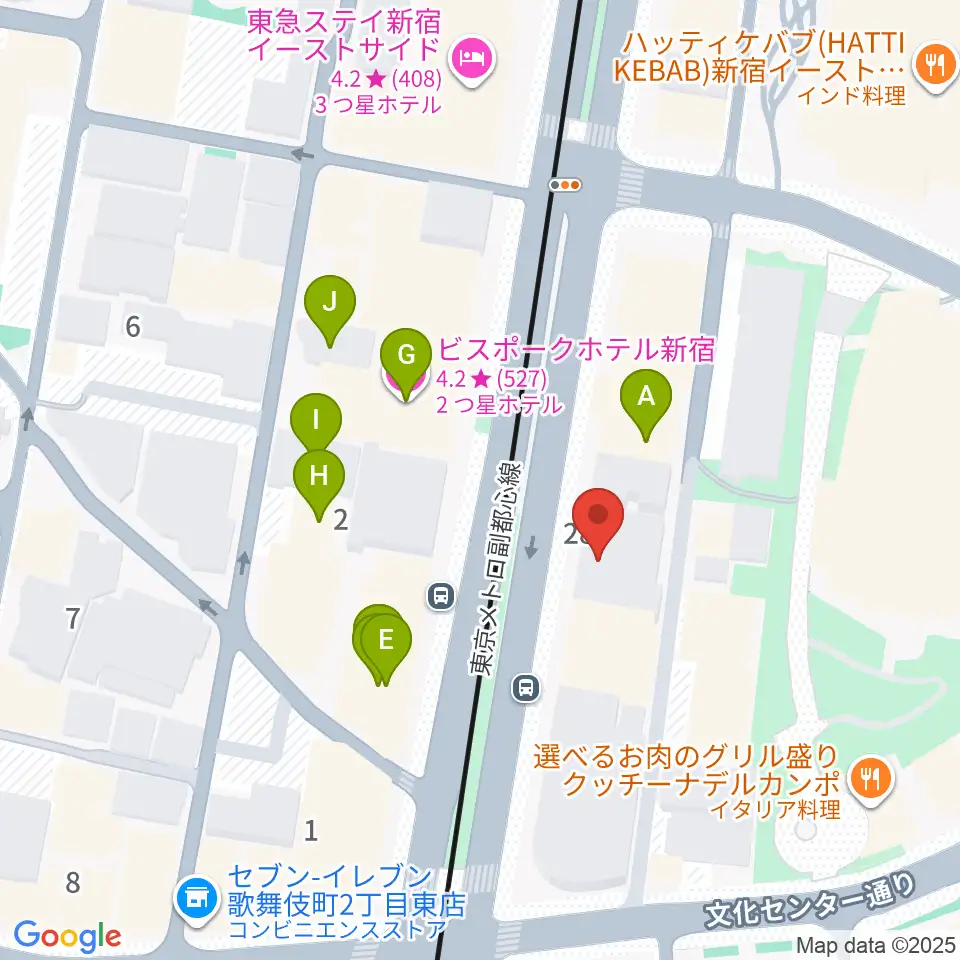 新宿SACT!周辺のホテル一覧地図