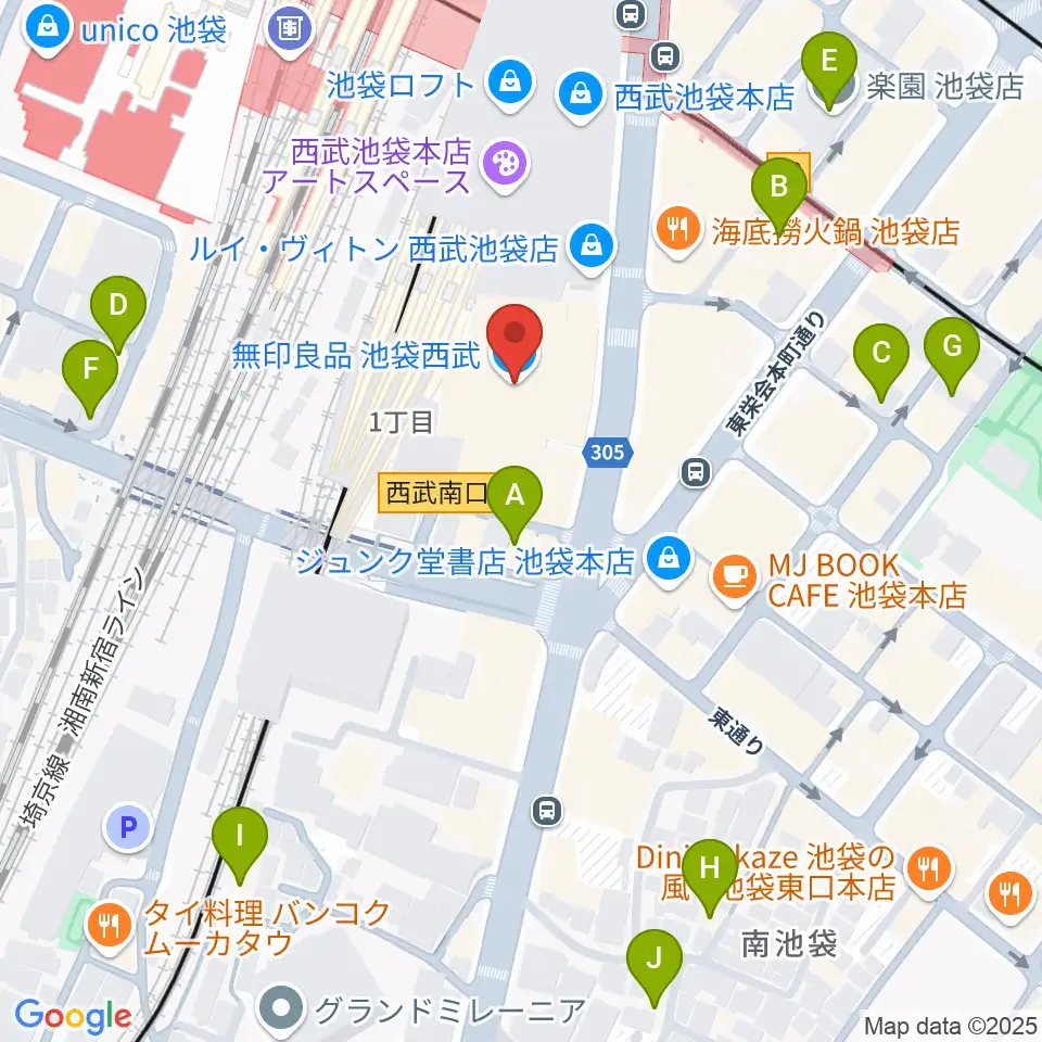 池袋コミュニティ・カレッジ周辺のホテル一覧地図