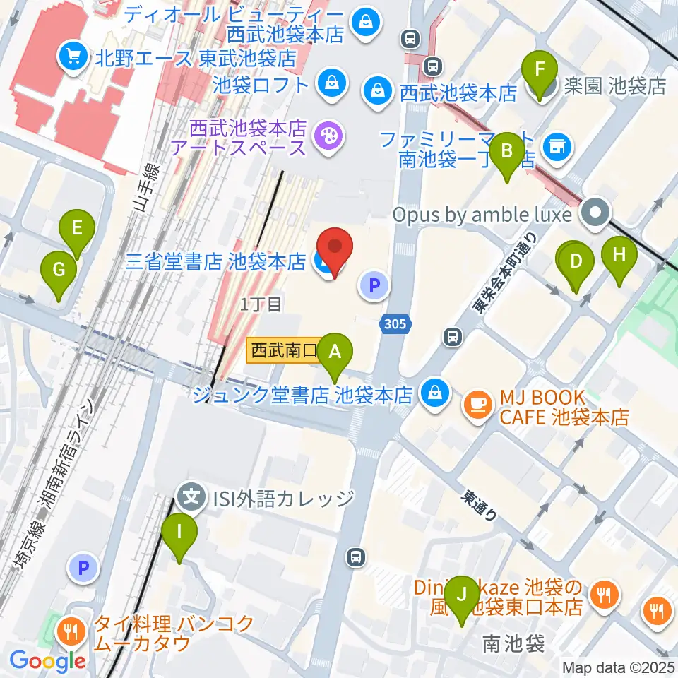 池袋コミュニティ・カレッジ周辺のホテル一覧地図