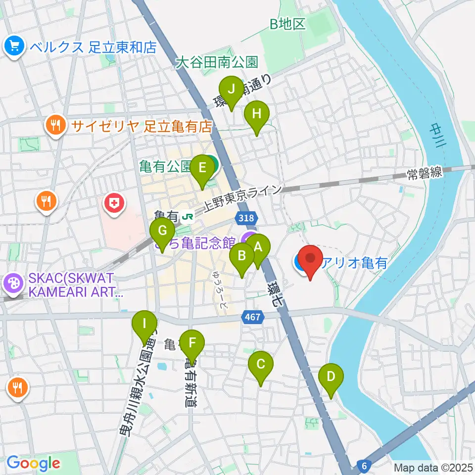 メゾンカルチャークラブ亀有周辺のホテル一覧地図
