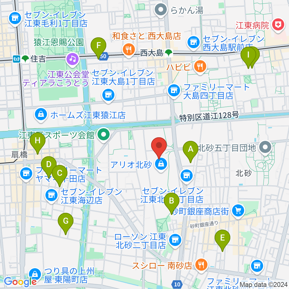 セブンカルチャークラブ北砂周辺のホテル一覧地図