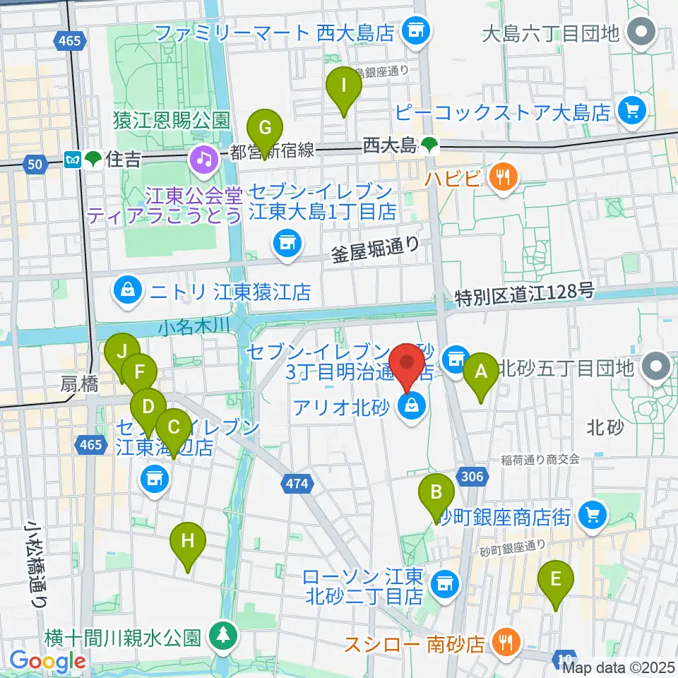 セブンカルチャークラブ北砂周辺のホテル一覧地図