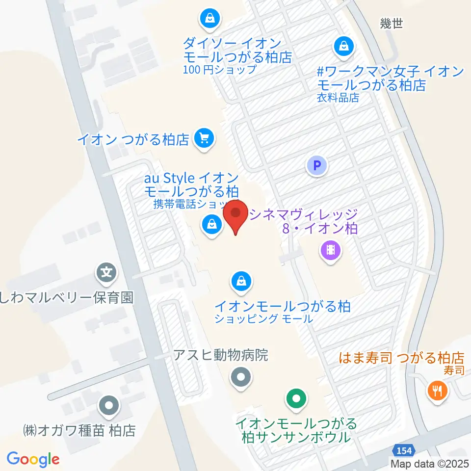 HMVイオンモールつがる柏周辺のホテル一覧地図