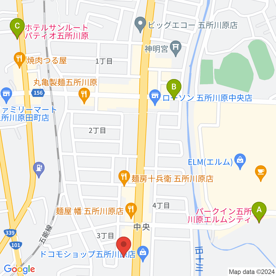ゲオ五所川原店周辺のホテル一覧地図