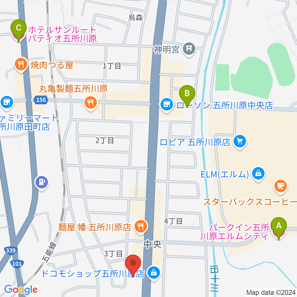 ゲオ五所川原店周辺のホテル一覧地図