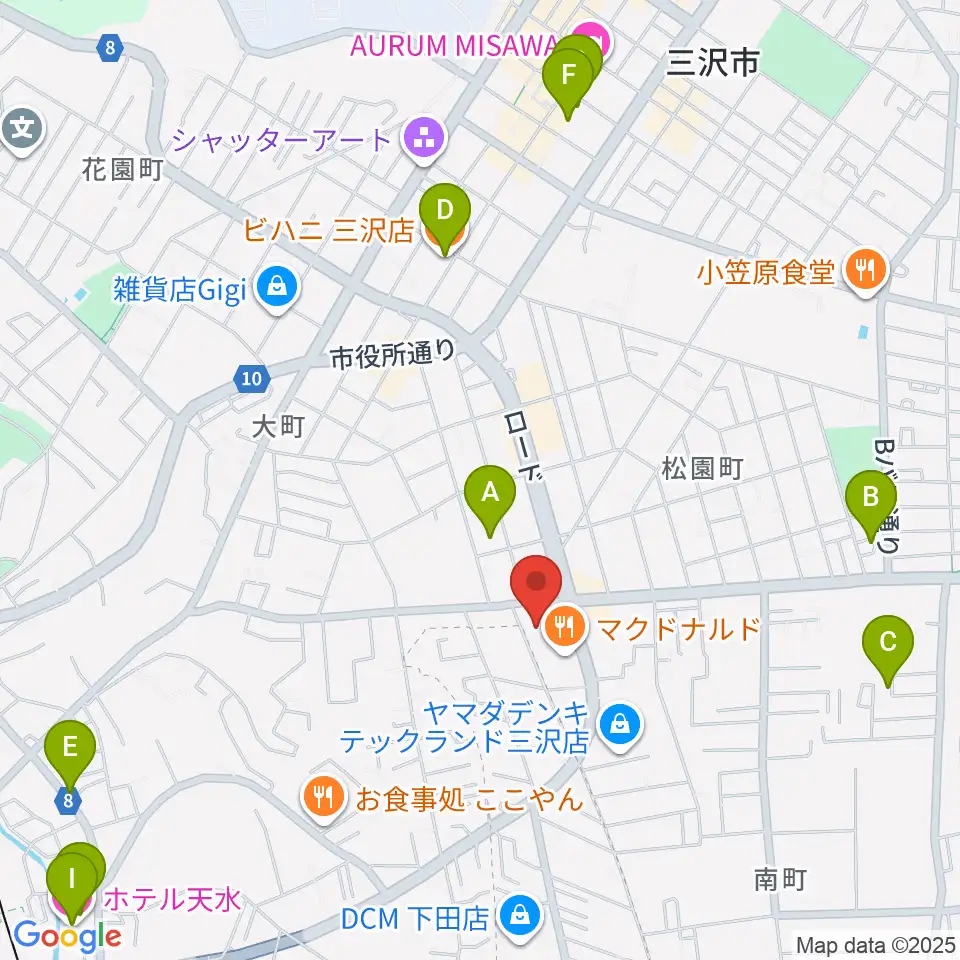 ゲオ三沢店周辺のホテル一覧地図