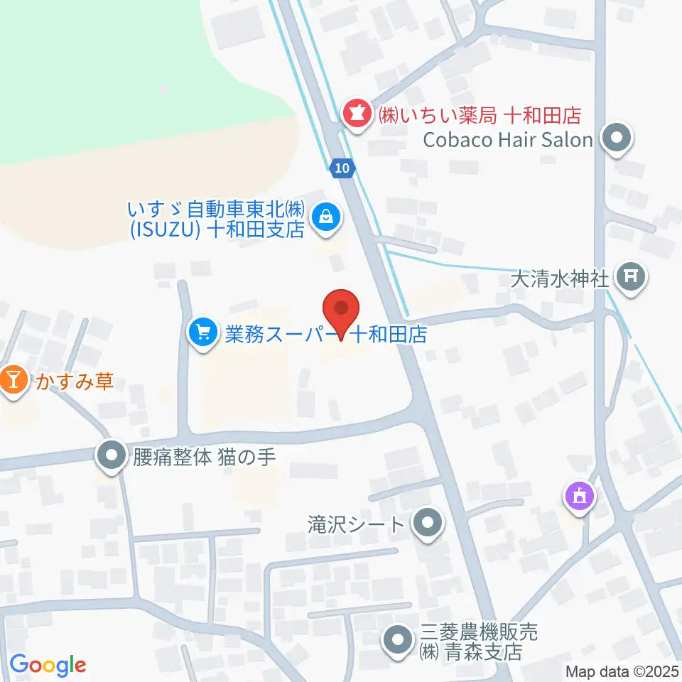 ゲオ十和田千歳森店周辺のホテル一覧地図