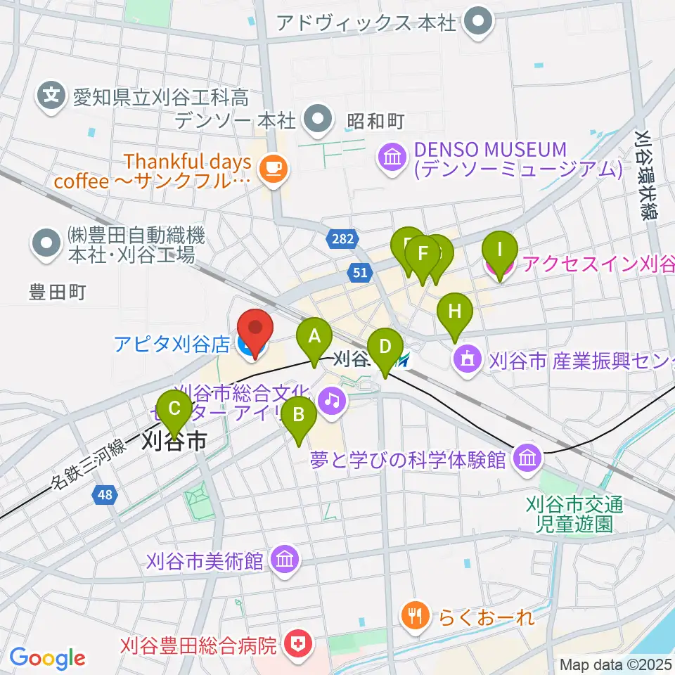 パピーミュージックスクール刈谷アピタ教室周辺のホテル一覧地図