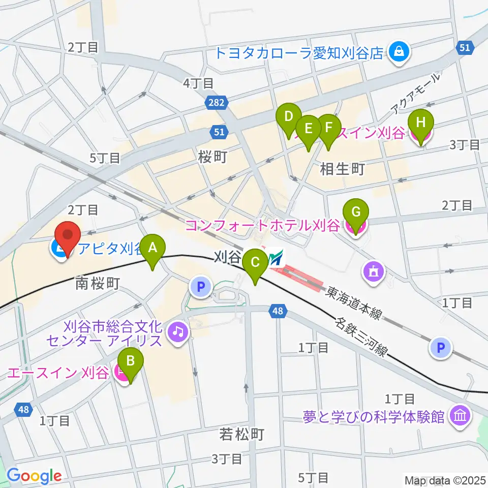 パピーミュージックスクール刈谷アピタ教室周辺のホテル一覧地図