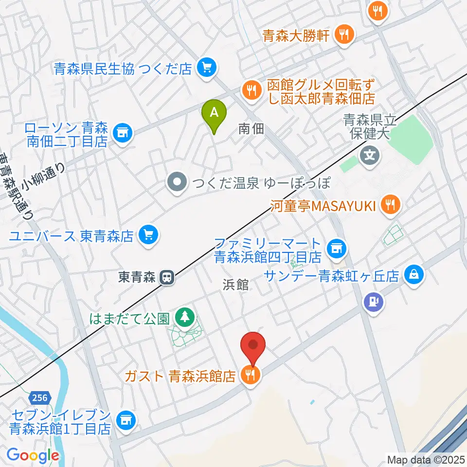 ゲオ青森浜館店周辺のホテル一覧地図